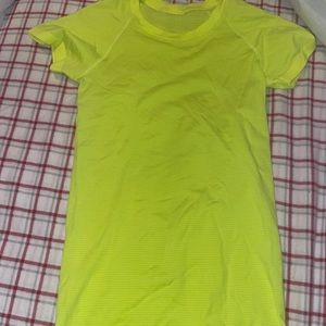 neon yellow lululemon swiftly tech short sleeve shirt 2.0